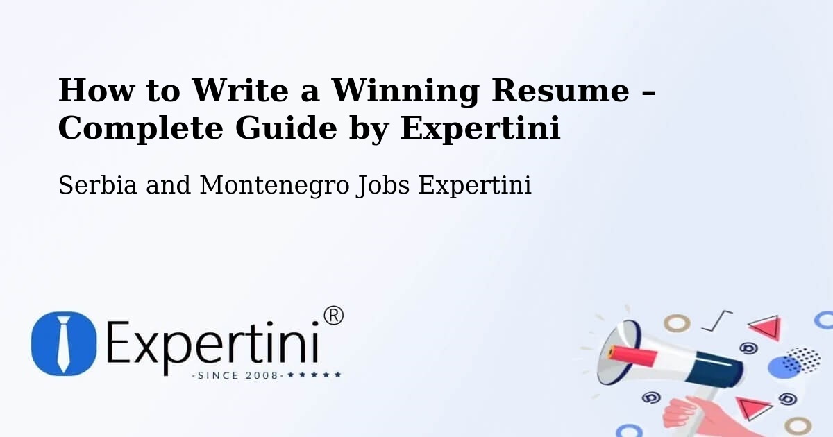 Resume Writing Guide for Job Seekers – Mascouche - Mascouche, Serbia and Montenegro Jobs Expertini